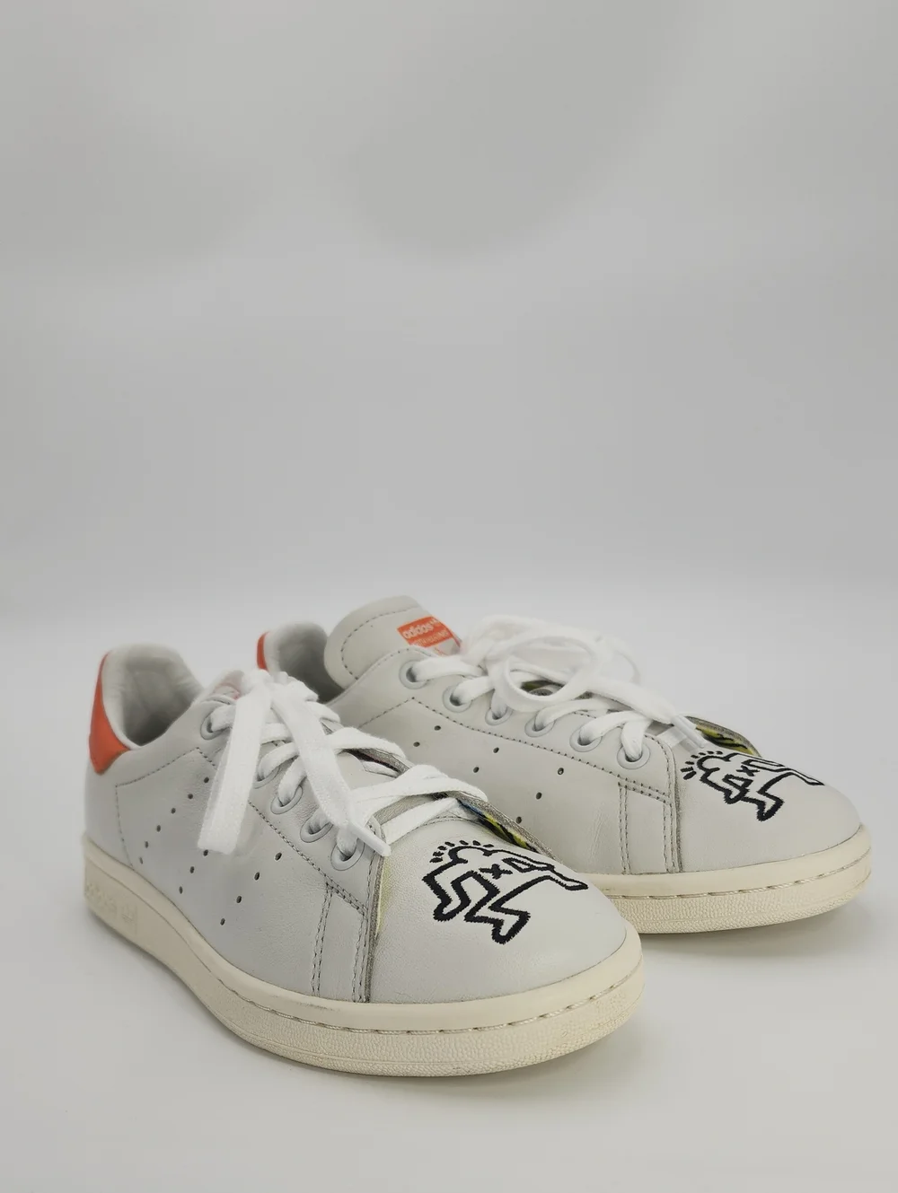 ADIDAS | Stan Smith x Keith Haring PopArt EE9295 White Orange Men's Size 4